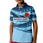 New South Wales Rugby Pacific Custom Kid Polo Shirt Pasifika Tapa Pattern
