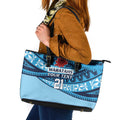 New South Wales Rugby Pacific Custom Leather Tote Bag Pasifika Tapa Pattern