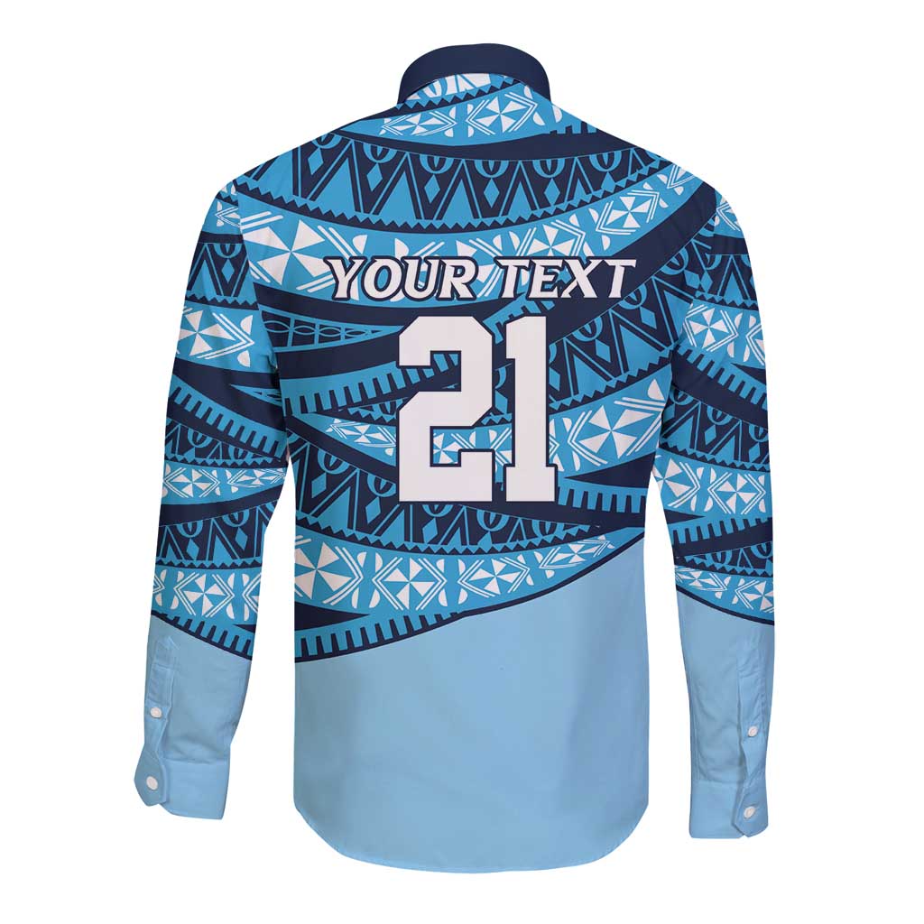 New South Wales Rugby Pacific Custom Long Sleeve Button Shirt Pasifika Tapa Pattern