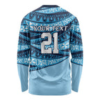 New South Wales Rugby Pacific Custom Long Sleeve Shirt Pasifika Tapa Pattern