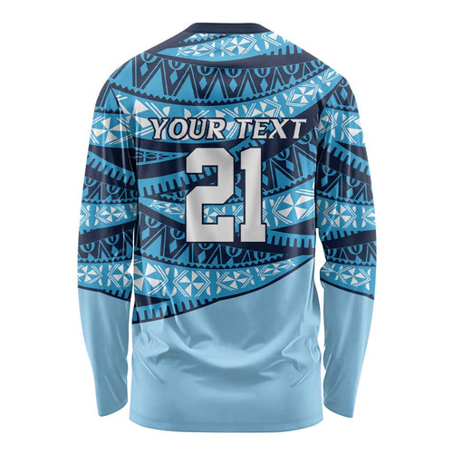 New South Wales Rugby Pacific Custom Long Sleeve Shirt Pasifika Tapa Pattern