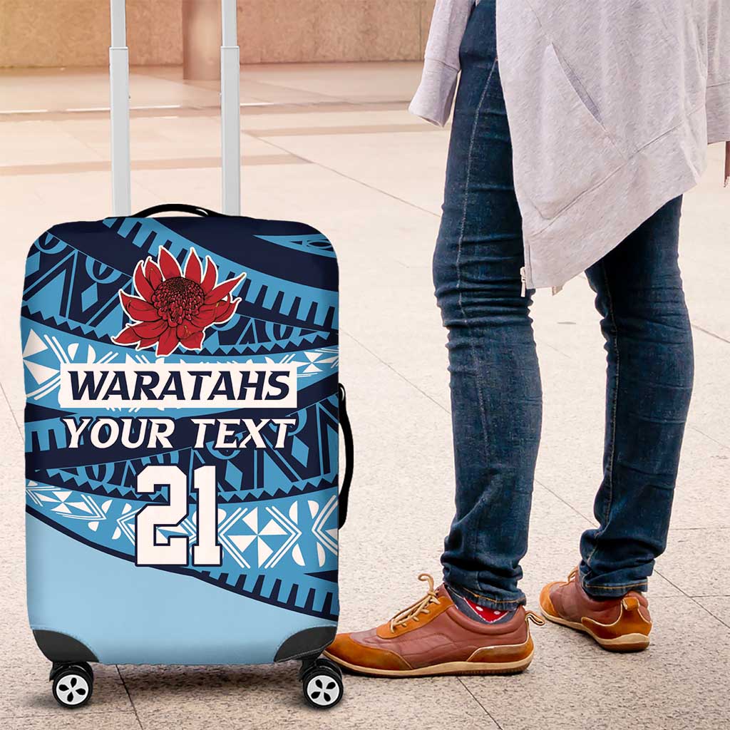New South Wales Rugby Pacific Custom Luggage Cover Pasifika Tapa Pattern