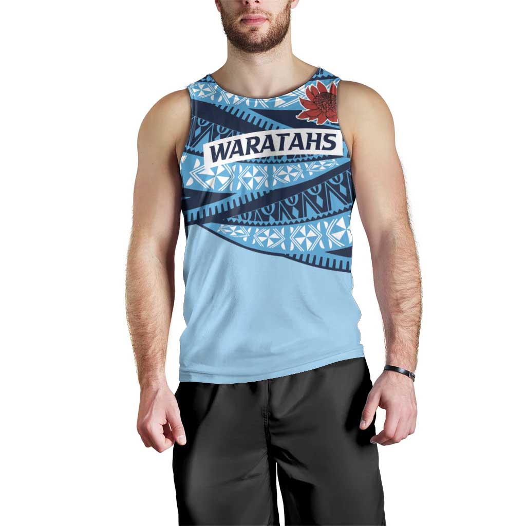 New South Wales Rugby Pacific Custom Men Tank Top Pasifika Tapa Pattern
