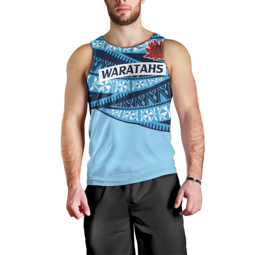 New South Wales Rugby Pacific Custom Men Tank Top Pasifika Tapa Pattern