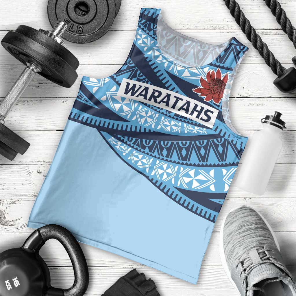 New South Wales Rugby Pacific Custom Men Tank Top Pasifika Tapa Pattern