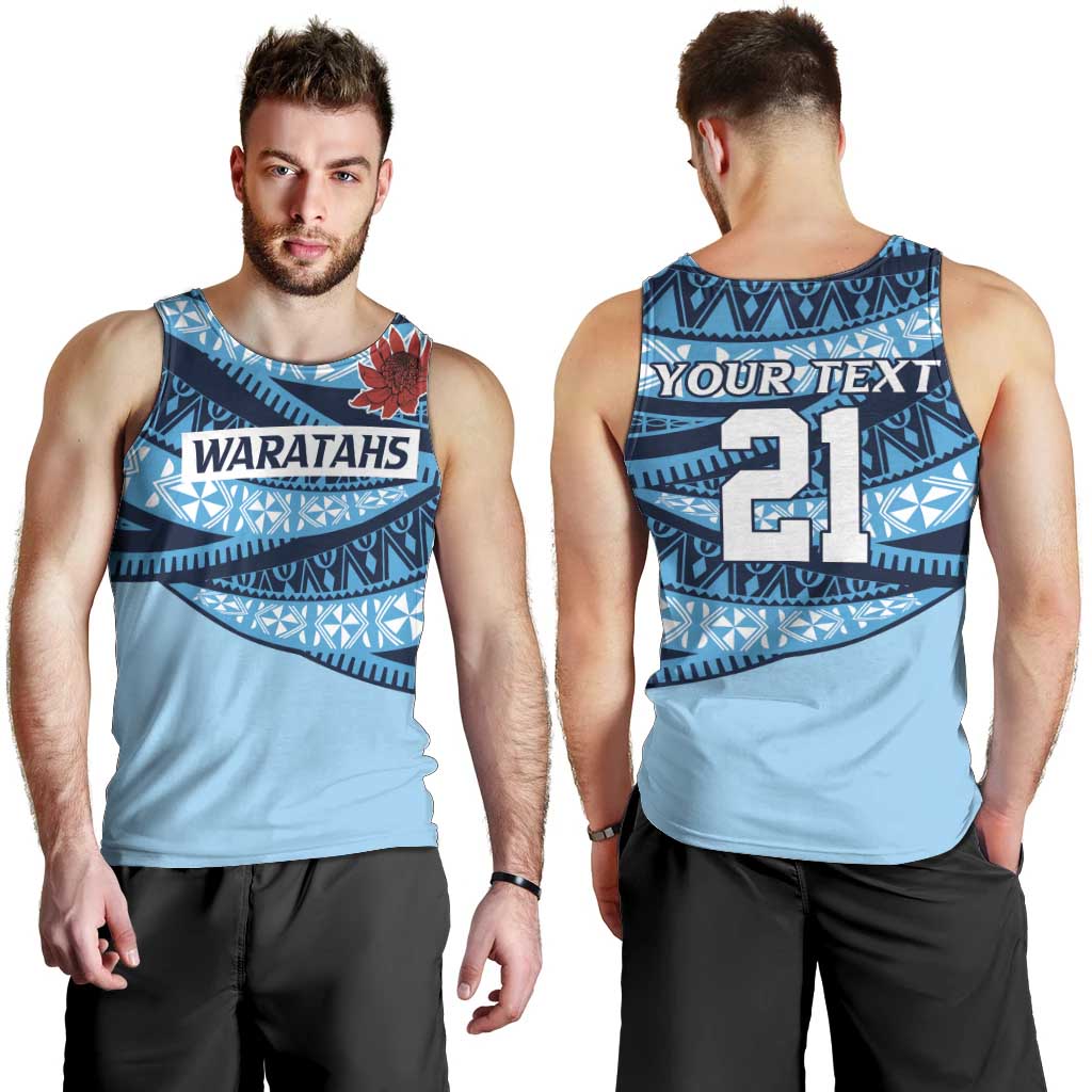 New South Wales Rugby Pacific Custom Men Tank Top Pasifika Tapa Pattern