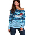 New South Wales Rugby Pacific Custom Off Shoulder Sweater Pasifika Tapa Pattern