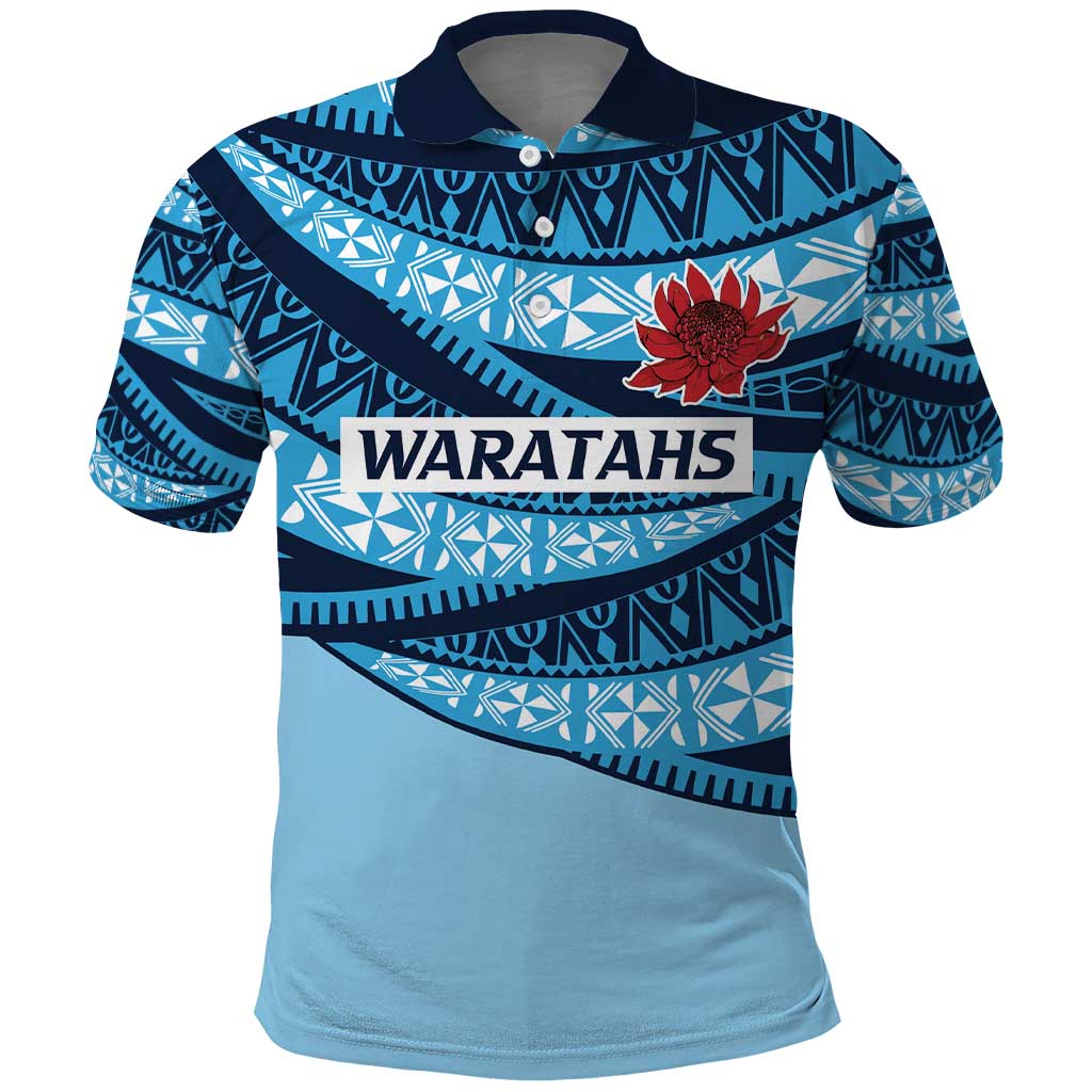 New South Wales Rugby Pacific Custom Polo Shirt Pasifika Tapa Pattern