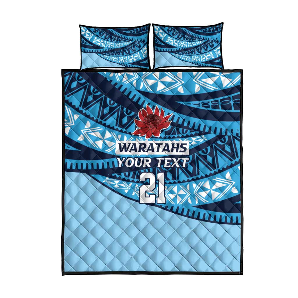 New South Wales Rugby Pacific Custom Quilt Bed Set Pasifika Tapa Pattern