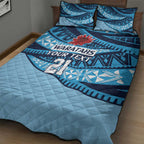 New South Wales Rugby Pacific Custom Quilt Bed Set Pasifika Tapa Pattern