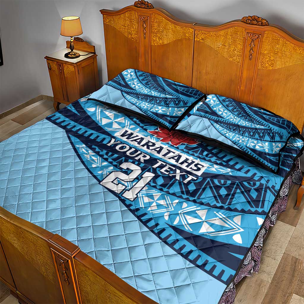 New South Wales Rugby Pacific Custom Quilt Bed Set Pasifika Tapa Pattern