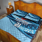 New South Wales Rugby Pacific Custom Quilt Bed Set Pasifika Tapa Pattern