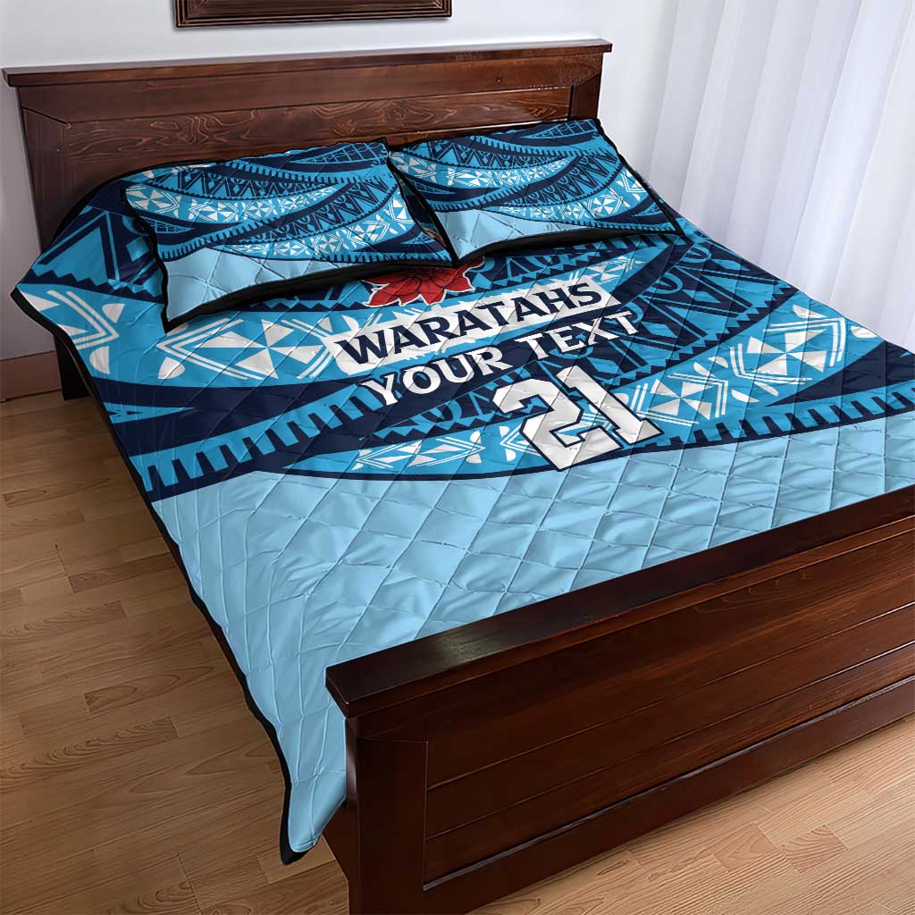 New South Wales Rugby Pacific Custom Quilt Bed Set Pasifika Tapa Pattern