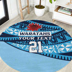 New South Wales Rugby Pacific Custom Round Carpet Pasifika Tapa Pattern