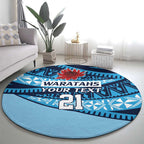 New South Wales Rugby Pacific Custom Round Carpet Pasifika Tapa Pattern