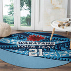 New South Wales Rugby Pacific Custom Round Carpet Pasifika Tapa Pattern