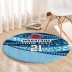 New South Wales Rugby Pacific Custom Round Carpet Pasifika Tapa Pattern