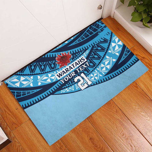 New South Wales Rugby Pacific Custom Rubber Doormat Pasifika Tapa Pattern