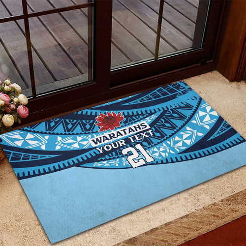 New South Wales Rugby Pacific Custom Rubber Doormat Pasifika Tapa Pattern
