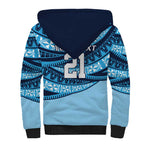 New South Wales Rugby Pacific Custom Sherpa Hoodie Pasifika Tapa Pattern