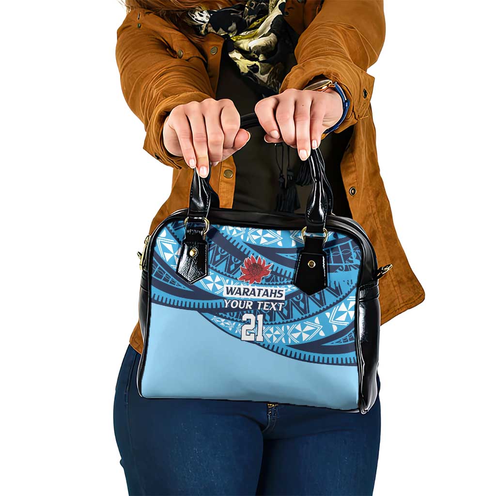 New South Wales Rugby Pacific Custom Shoulder Handbag Pasifika Tapa Pattern