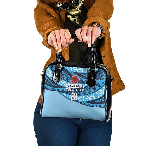 New South Wales Rugby Pacific Custom Shoulder Handbag Pasifika Tapa Pattern
