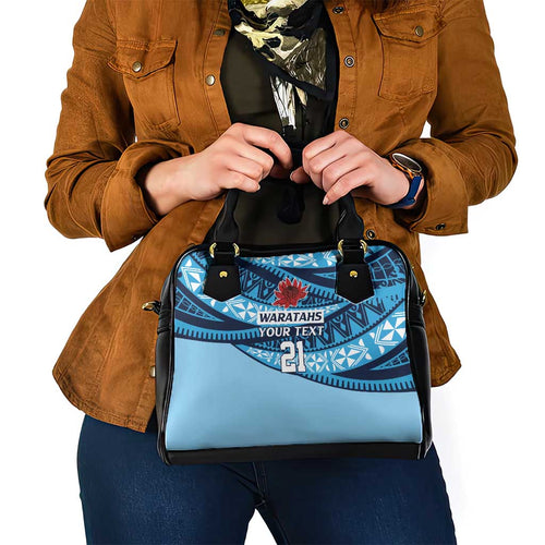 New South Wales Rugby Pacific Custom Shoulder Handbag Pasifika Tapa Pattern