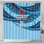 New South Wales Rugby Pacific Custom Shower Curtain Pasifika Tapa Pattern