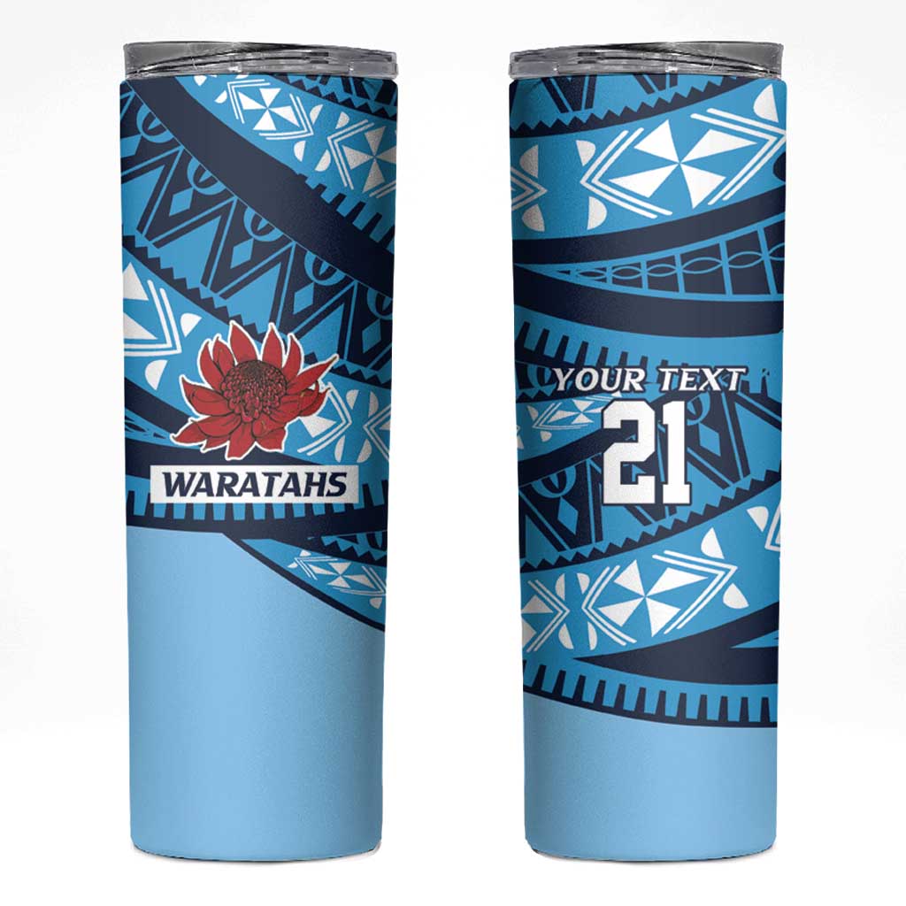 New South Wales Rugby Pacific Custom Skinny Tumbler Pasifika Tapa Pattern