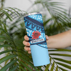 New South Wales Rugby Pacific Custom Skinny Tumbler Pasifika Tapa Pattern