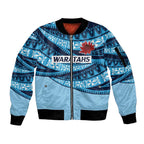 New South Wales Rugby Pacific Custom Sleeve Zip Bomber Jacket Pasifika Tapa Pattern