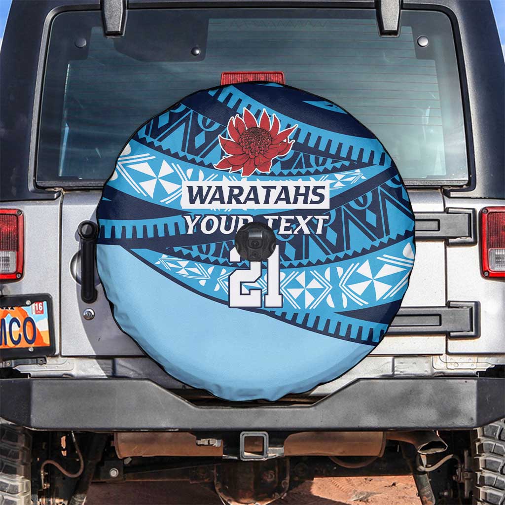 New South Wales Rugby Pacific Custom Spare Tire Cover Pasifika Tapa Pattern