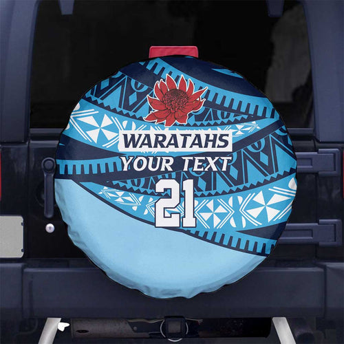 New South Wales Rugby Pacific Custom Spare Tire Cover Pasifika Tapa Pattern