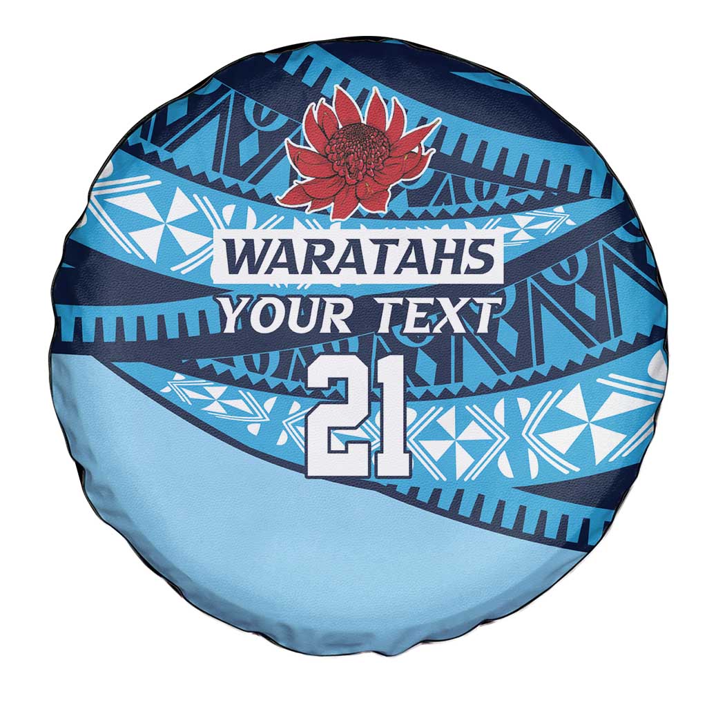 New South Wales Rugby Pacific Custom Spare Tire Cover Pasifika Tapa Pattern