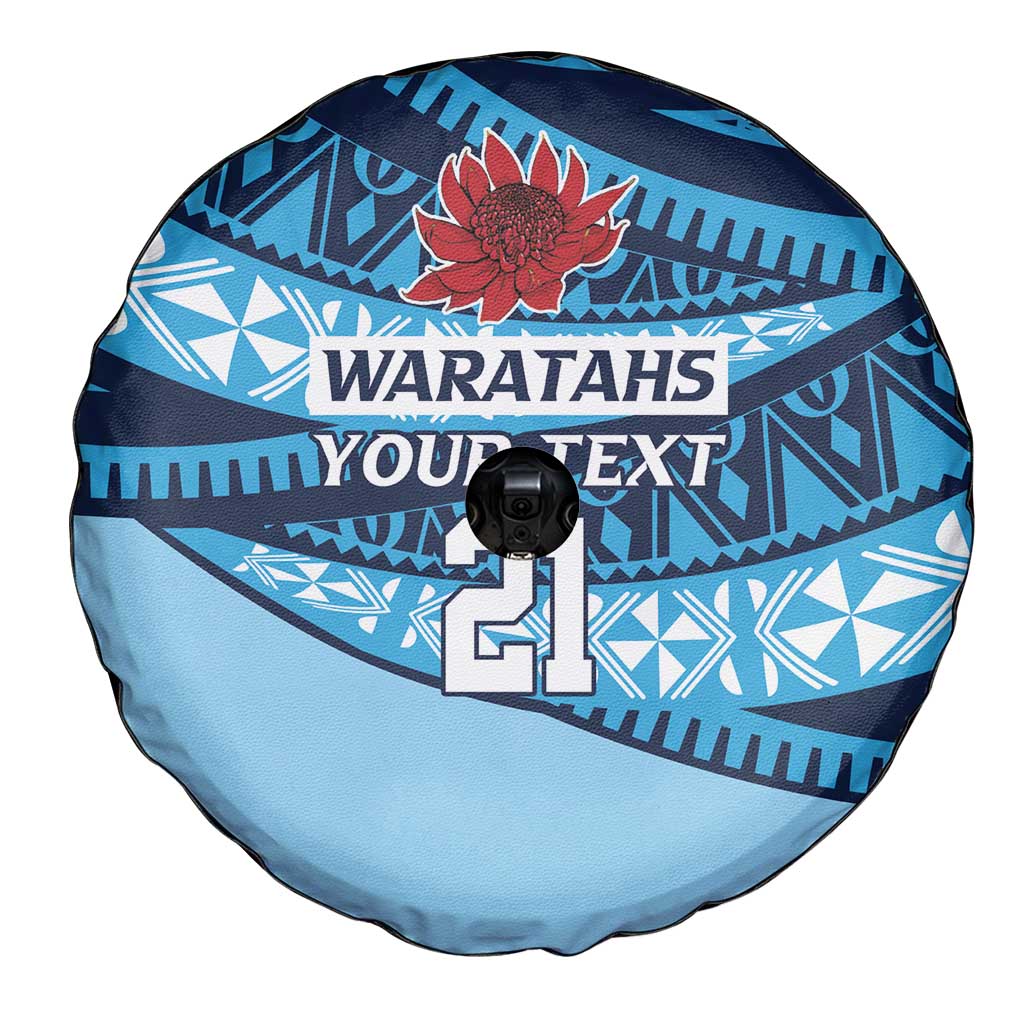 New South Wales Rugby Pacific Custom Spare Tire Cover Pasifika Tapa Pattern