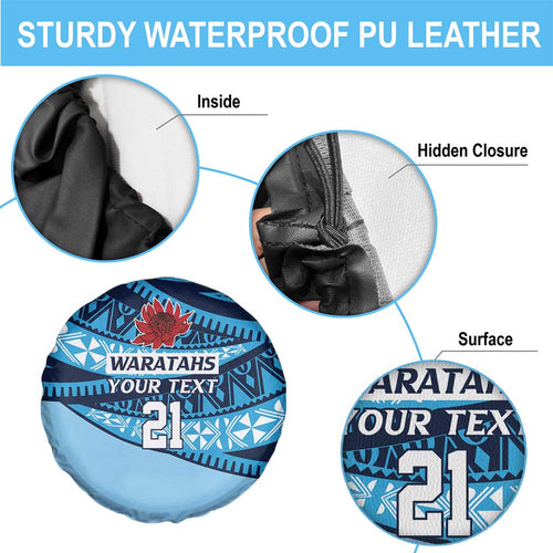 New South Wales Rugby Pacific Custom Spare Tire Cover Pasifika Tapa Pattern