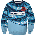 New South Wales Rugby Pacific Custom Sweatshirt Pasifika Tapa Pattern
