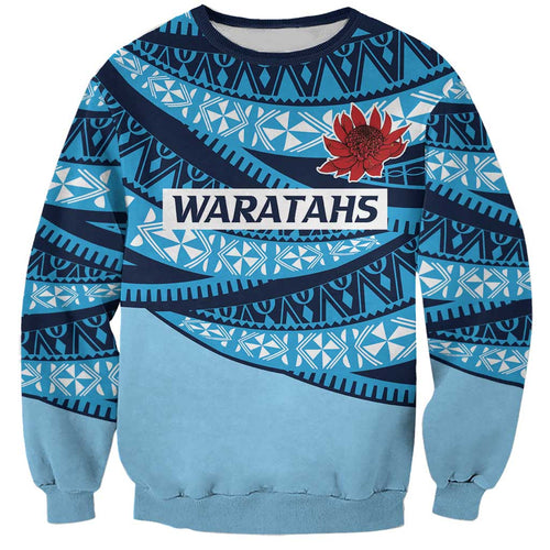 New South Wales Rugby Pacific Custom Sweatshirt Pasifika Tapa Pattern