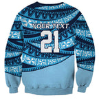 New South Wales Rugby Pacific Custom Sweatshirt Pasifika Tapa Pattern