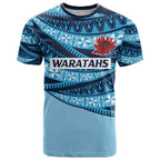 New South Wales Rugby Pacific Custom T Shirt Pasifika Tapa Pattern