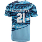 New South Wales Rugby Pacific Custom T Shirt Pasifika Tapa Pattern