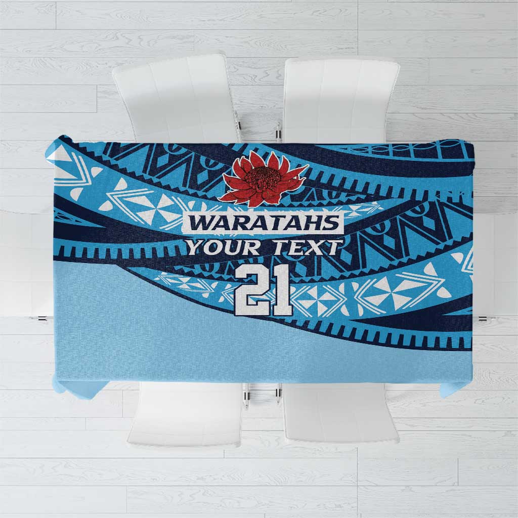 New South Wales Rugby Pacific Custom Tablecloth Pasifika Tapa Pattern