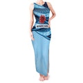 New South Wales Rugby Pacific Custom Tank Maxi Dress Pasifika Tapa Pattern