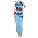 New South Wales Rugby Pacific Custom Tank Maxi Dress Pasifika Tapa Pattern