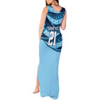 New South Wales Rugby Pacific Custom Tank Maxi Dress Pasifika Tapa Pattern