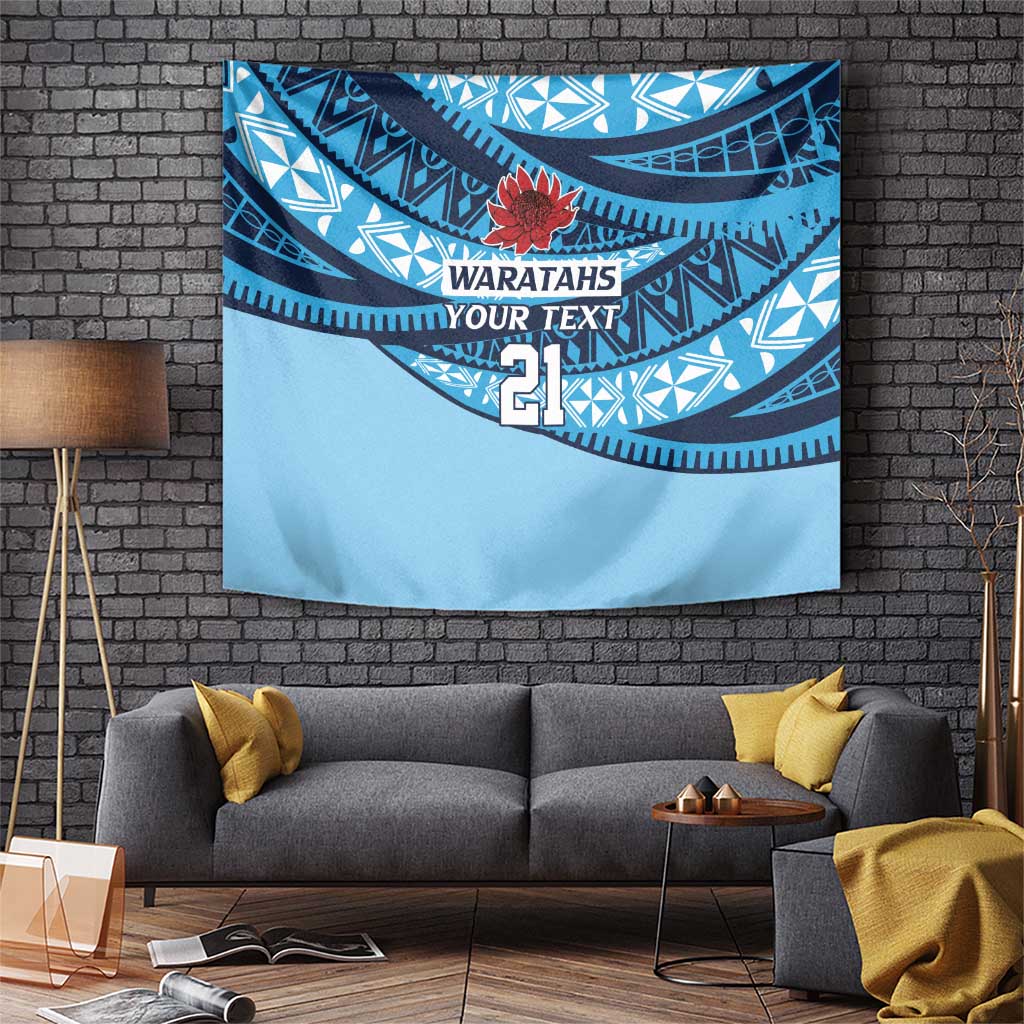 New South Wales Rugby Pacific Custom Tapestry Pasifika Tapa Pattern