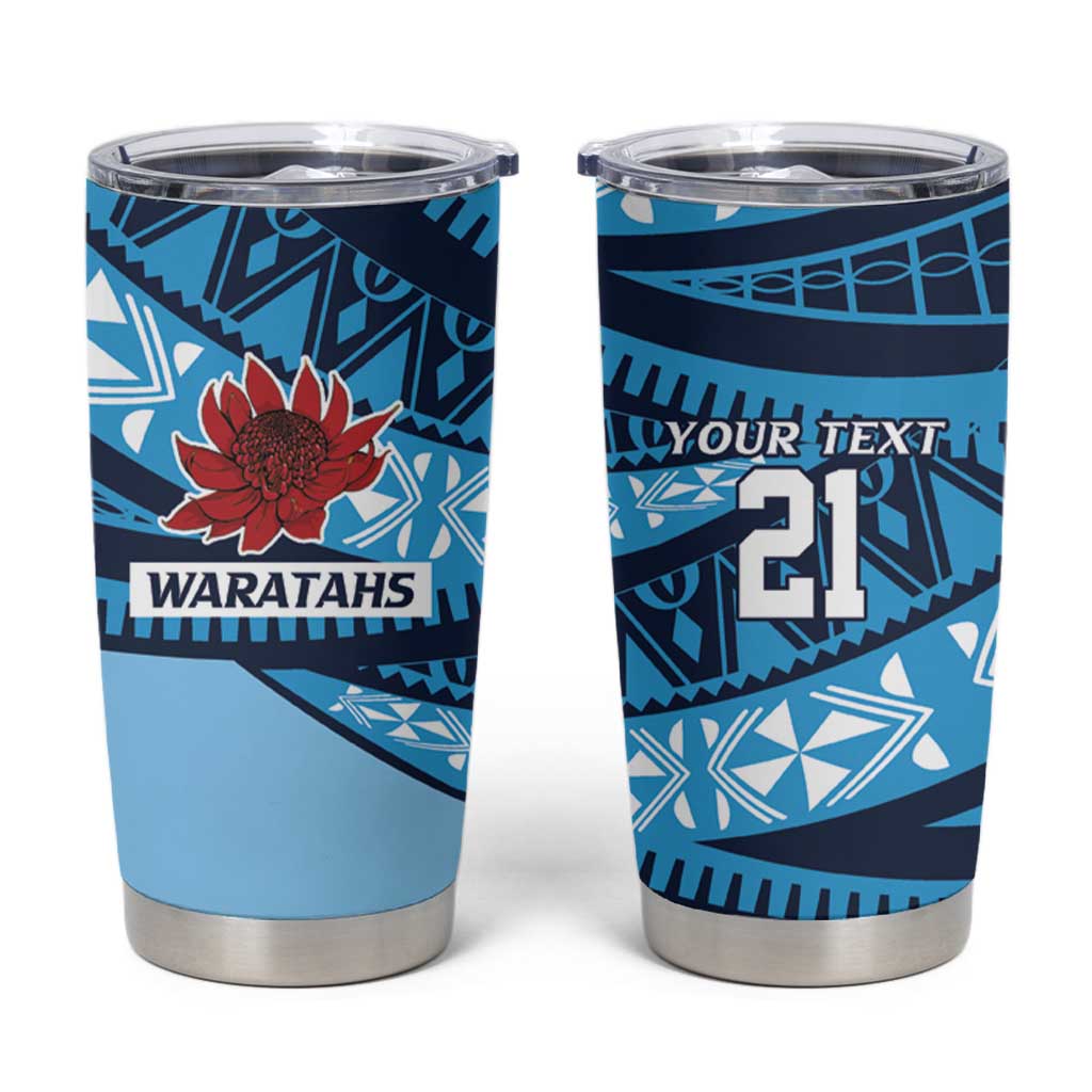 New South Wales Rugby Pacific Custom Tumbler Cup Pasifika Tapa Pattern