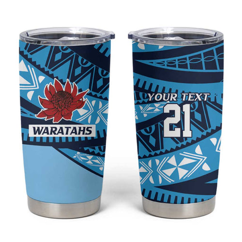 New South Wales Rugby Pacific Custom Tumbler Cup Pasifika Tapa Pattern