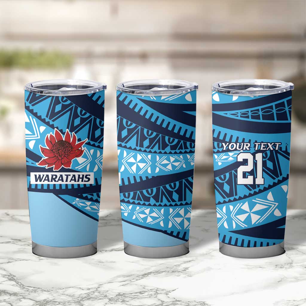 New South Wales Rugby Pacific Custom Tumbler Cup Pasifika Tapa Pattern