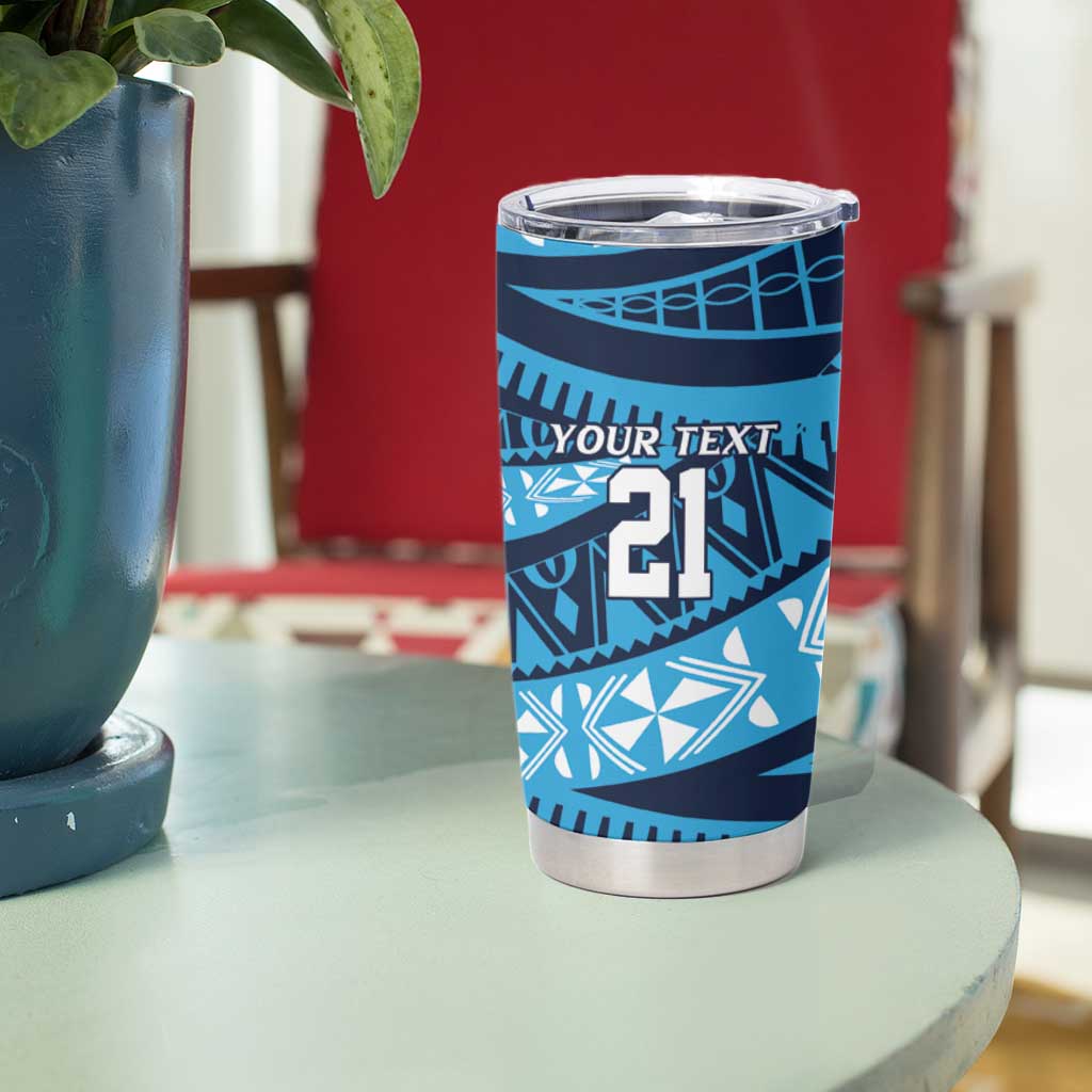 New South Wales Rugby Pacific Custom Tumbler Cup Pasifika Tapa Pattern